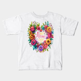 Floral Tribute to the Best Mom Ever Kids T-Shirt